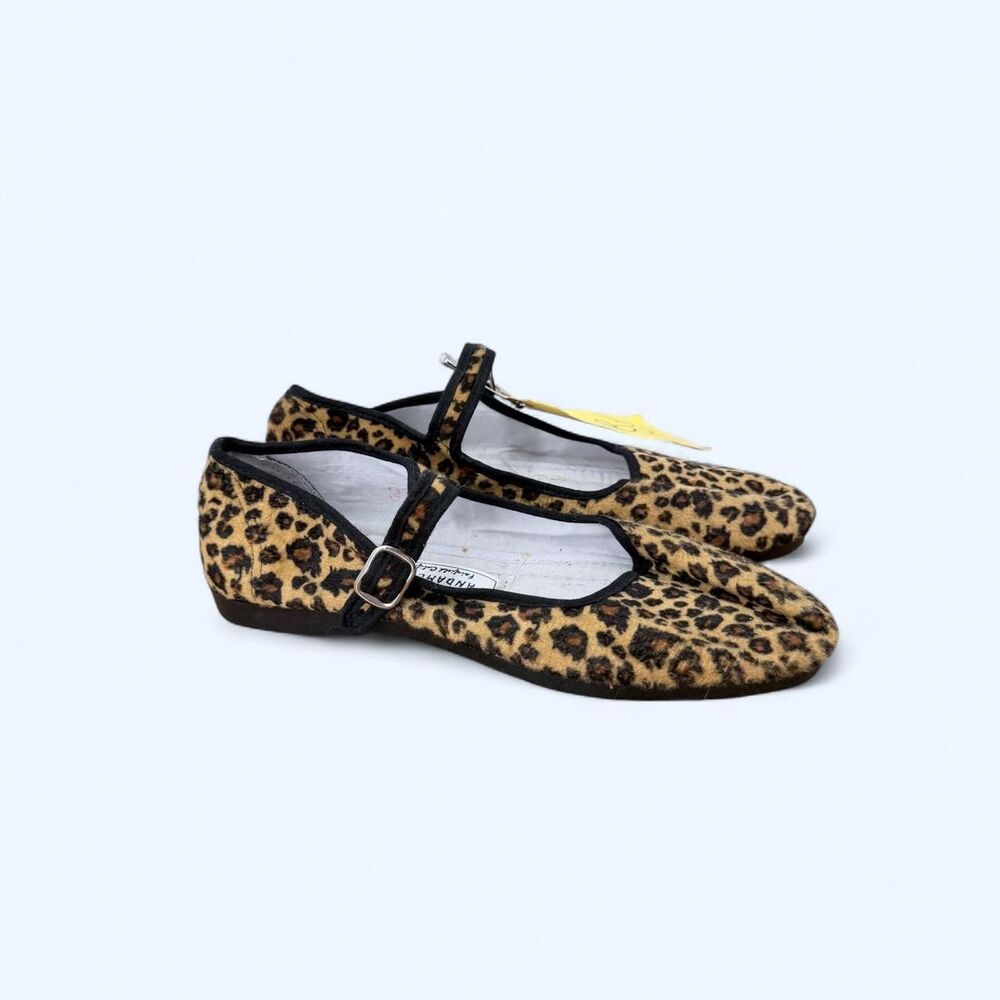 Leopard Print Mary Jane Flats Indie Sleaze Whimsygoth Ballet Flat Men in Black 3